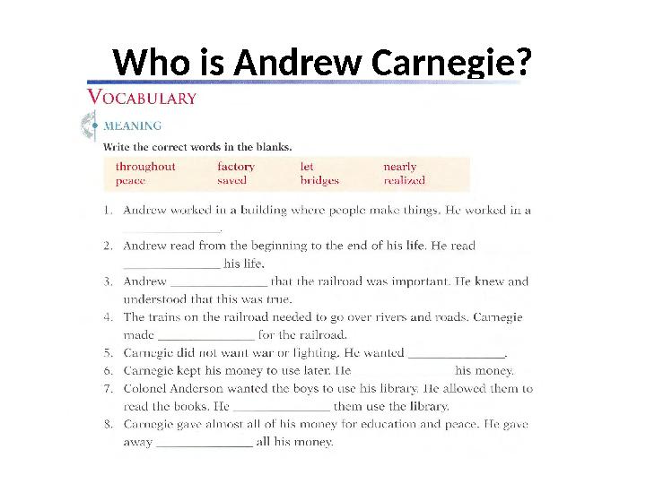 Who is Andrew Carnegie?