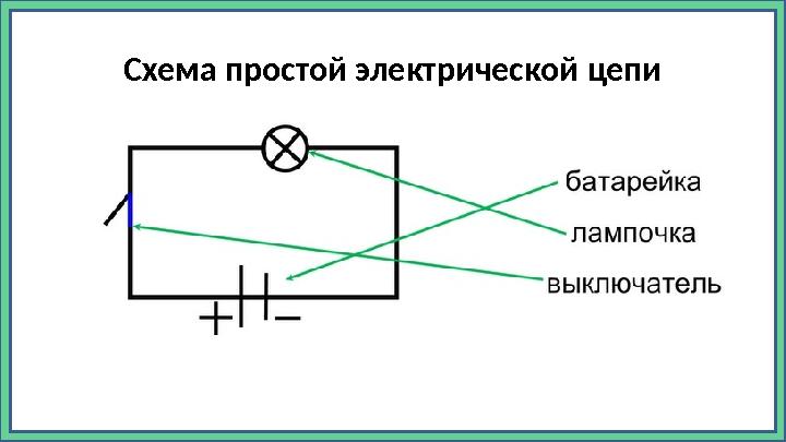 Схема простой электрической цепи