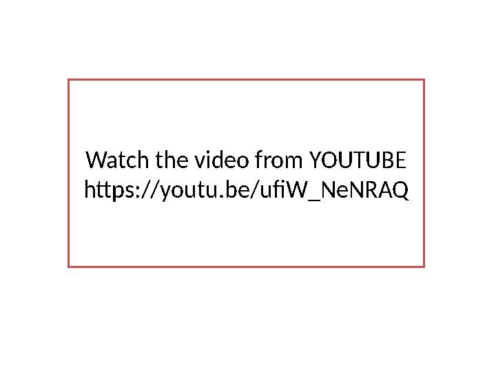 Watch the video from YOUTUBE https://youtu.be/ufiW_NeNRAQ