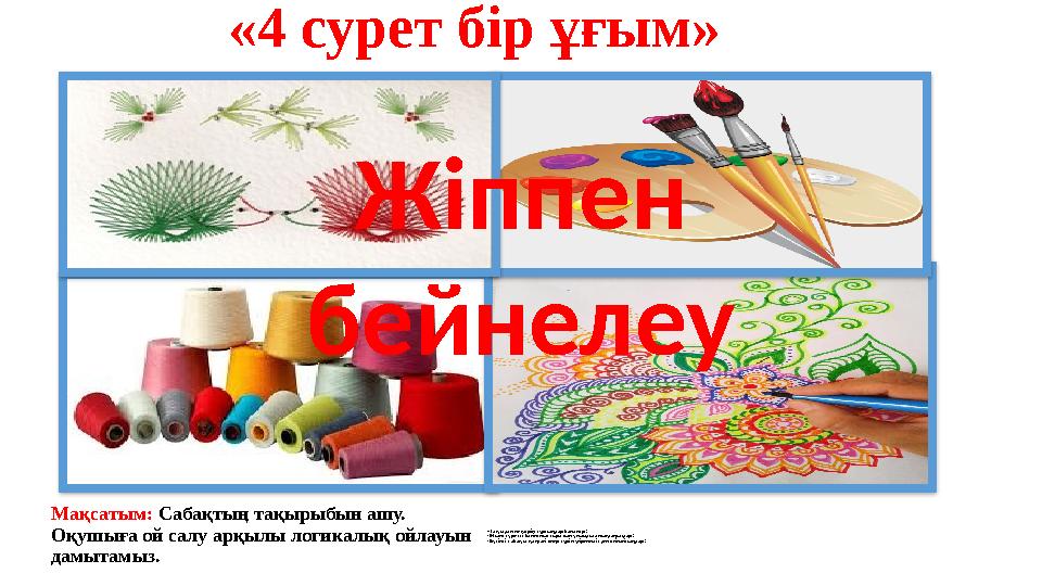 Жіппен бейнелеу - Тақтадан не көріп тұрсыңдар балалар? -Мына суретті байланыстыратын ұғымды анықтаңыздар? -Бүгінгі сабақта қанд