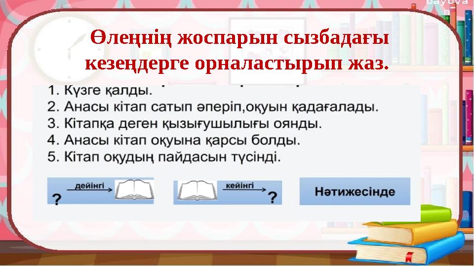 Өлеңнің жоспарын сызбадағы кезеңдерге орналастырып жаз.