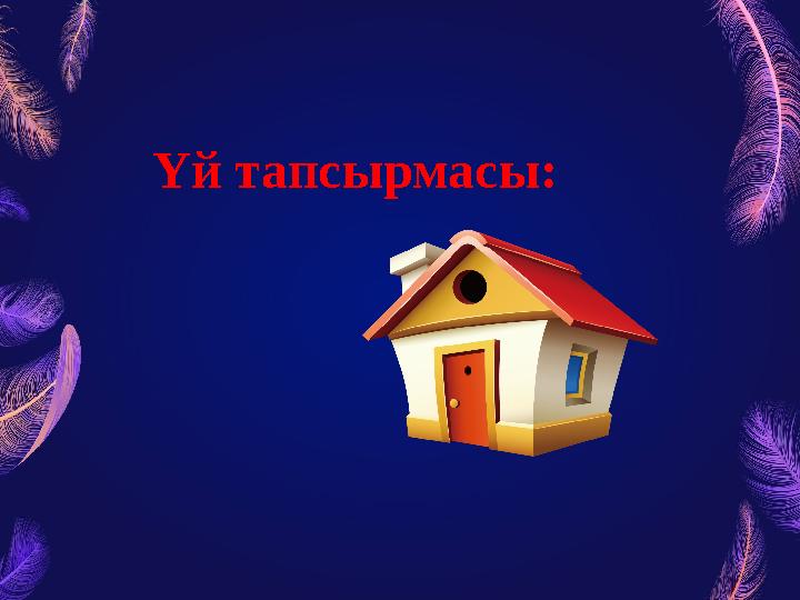 Үй тапсырмасы: