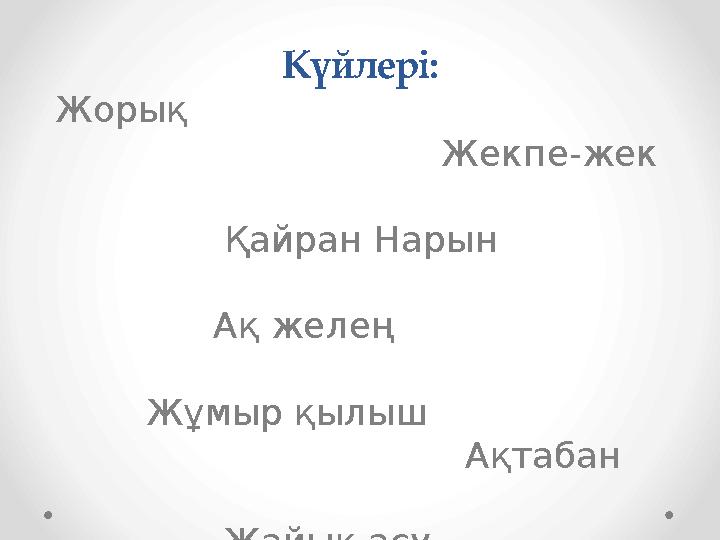 Күйлері: Жорық Жекпе-жек