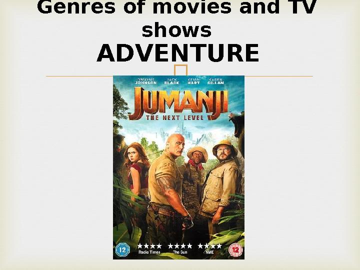 Genres of movies and TV shows ADVENTURE