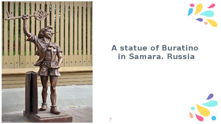 7 A statue of Buratino in Samara. Russia