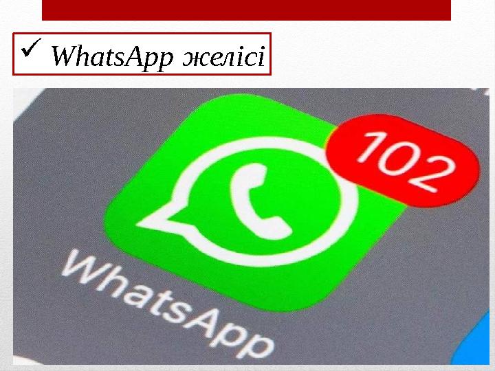  WhatsApp желісі