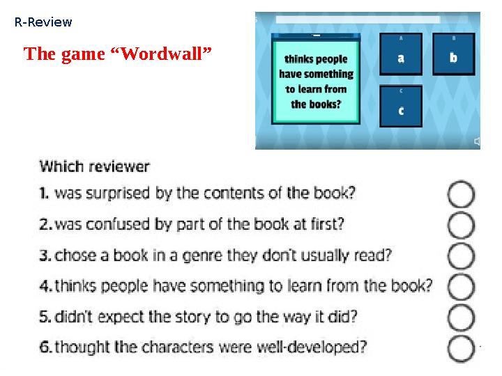 The game “Wordwall”R-Review