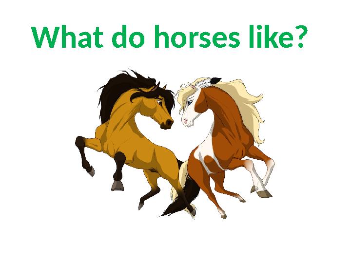What do horses like?