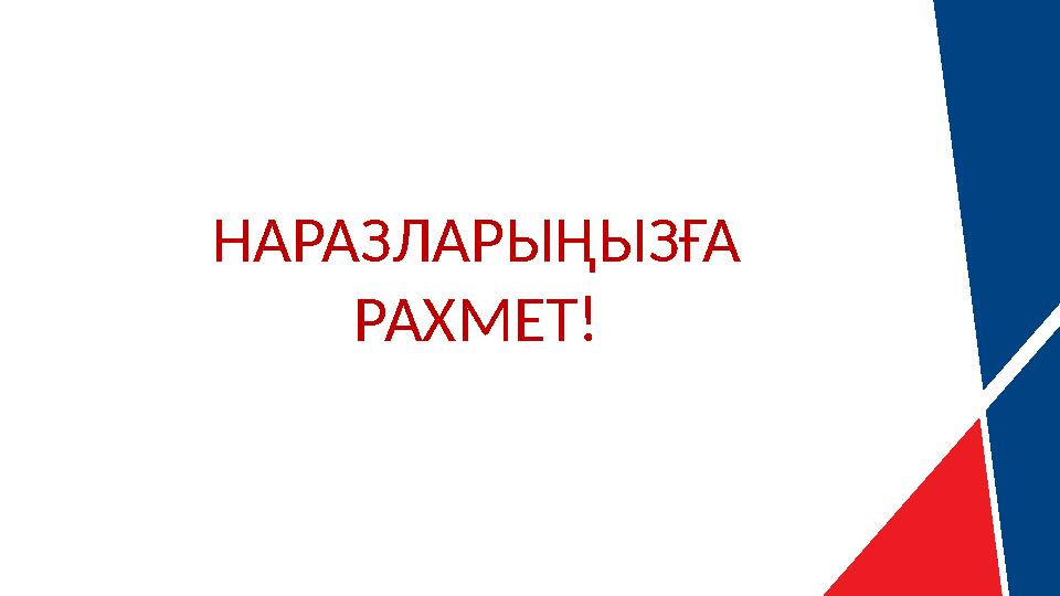 НАРАЗЛАРЫҢЫЗҒА РАХМЕТ!