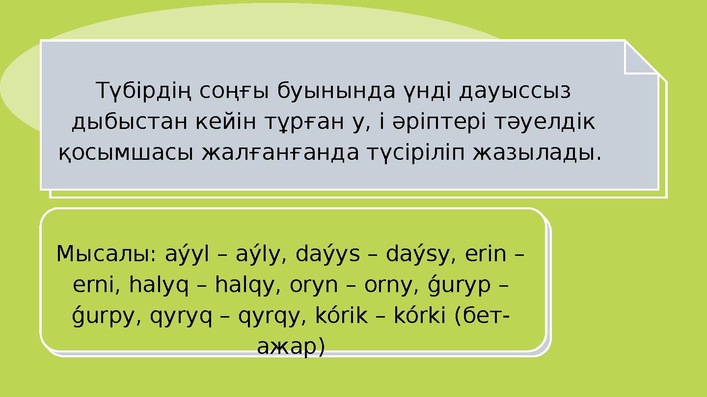 Түбірдің соңғы буынында үнді дауыссыз дыбыстан кейін тұрған y, i әріптері тәуелдік қосымшасы жалғанғанда түсіріліп жазылады.