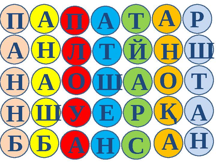 П А П А Т А А Н Н Н Б Л А Т О Й Н Р Ш Ш А Ш У Е Р О Т А НБ Қ С А А Н