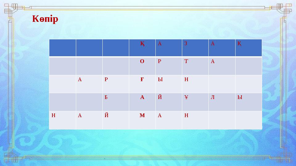 Қ А З А Қ О Р Т А А Р Ғ Ы Н Б А Й Ұ Л Ы Н А Й М А НКөпір