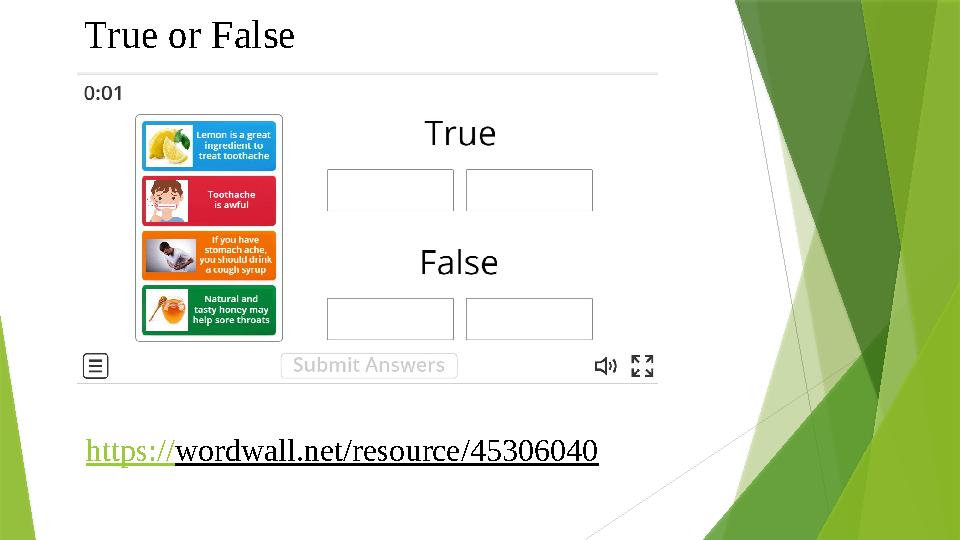 https:// wordwall.net/resource/45306040 True or False