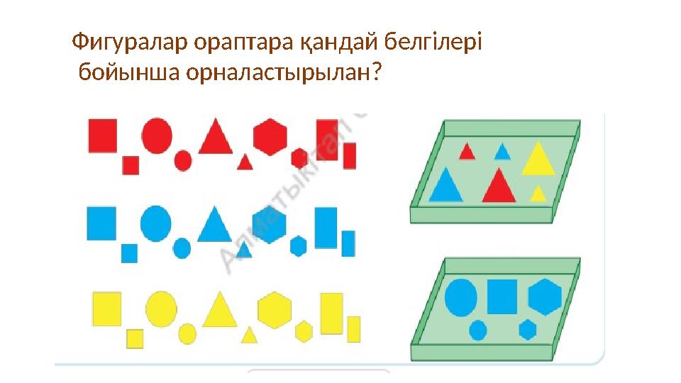 Фигуралар ораптара қандай белгілері бойынша орналастырылан?