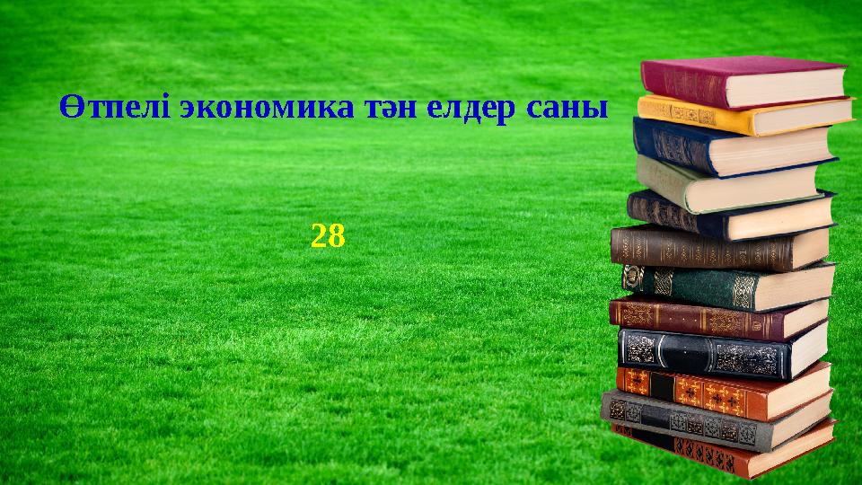 Өтпелі экономика тән елдер саны 28