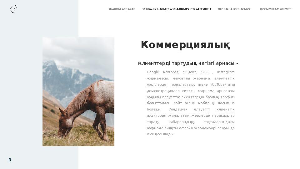 Коммерциялық Google AdWords, Яндекс, SEO , Instagram жарнамасы, мақсатты жарнама, әлеуметтік желілерде орналастыру