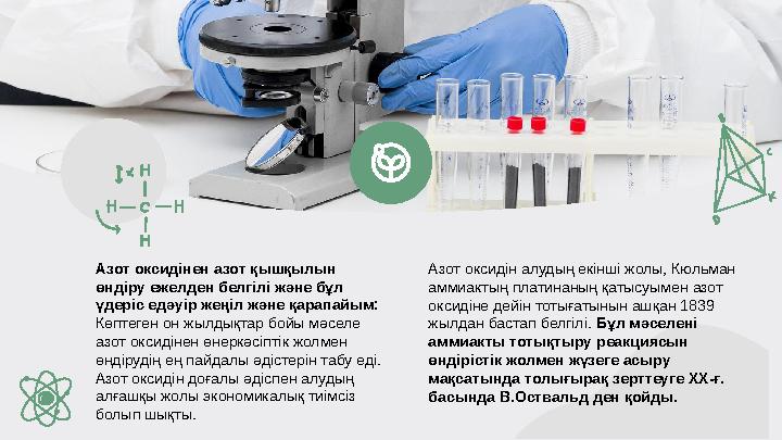 Азот оксидінен азот қышқылын өндіру ежелден белгілі және бұл үдеріс едәуір жеңіл және қарапайым: Көптеген он жылдықтар бойы м