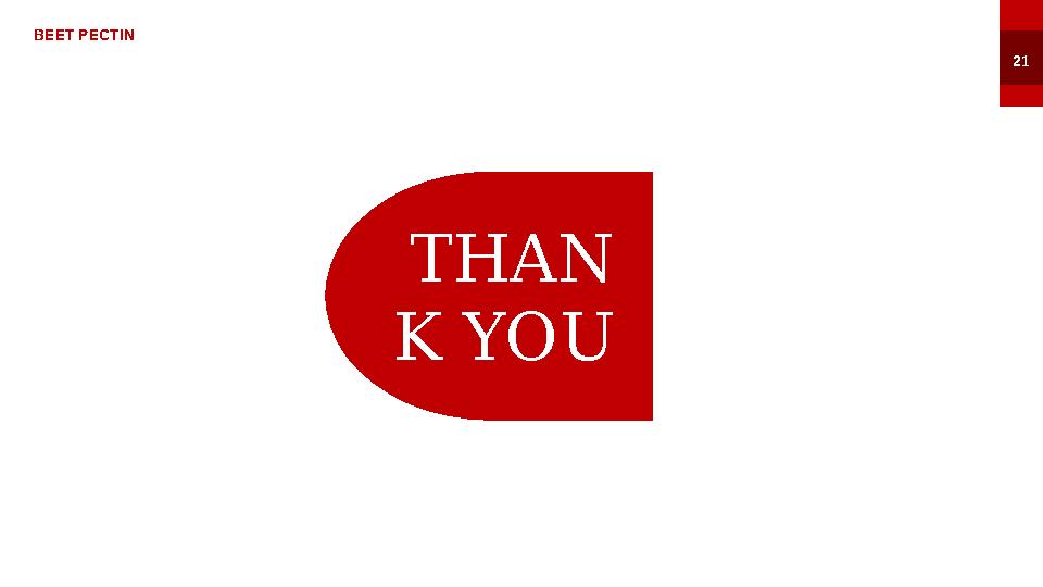 BEET PECTIN 21 THAN K YOU