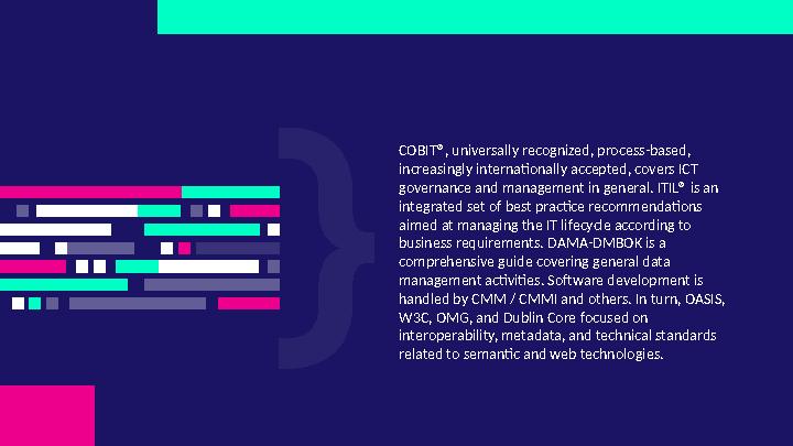 COBIT®, universally recognized, process-based, increasingly internationally accepted, covers ICT governance and management in