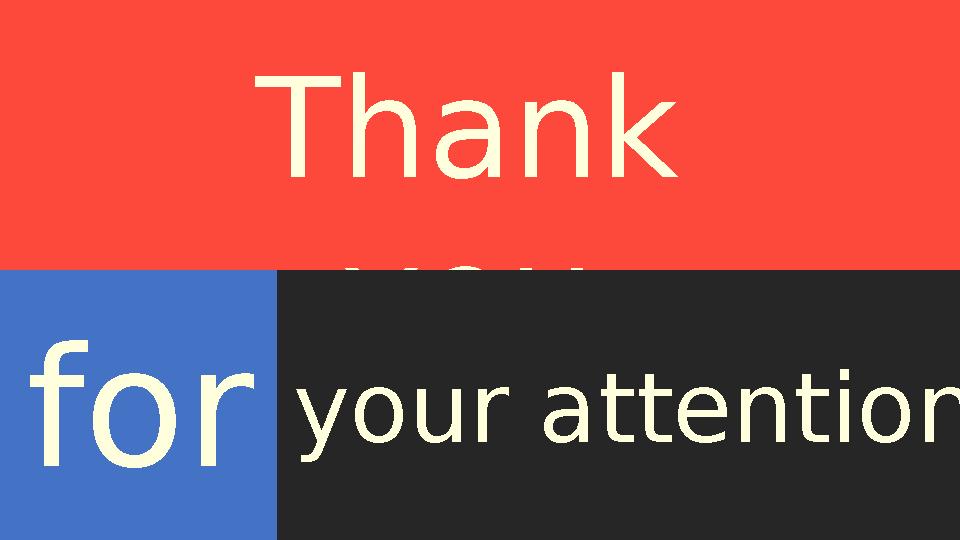 Thank you your attention for