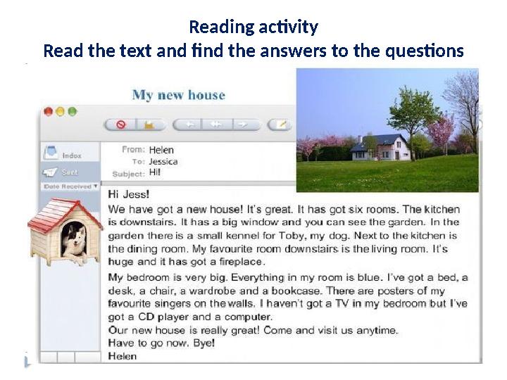 Reading activity Read the text and find the answers to the questions