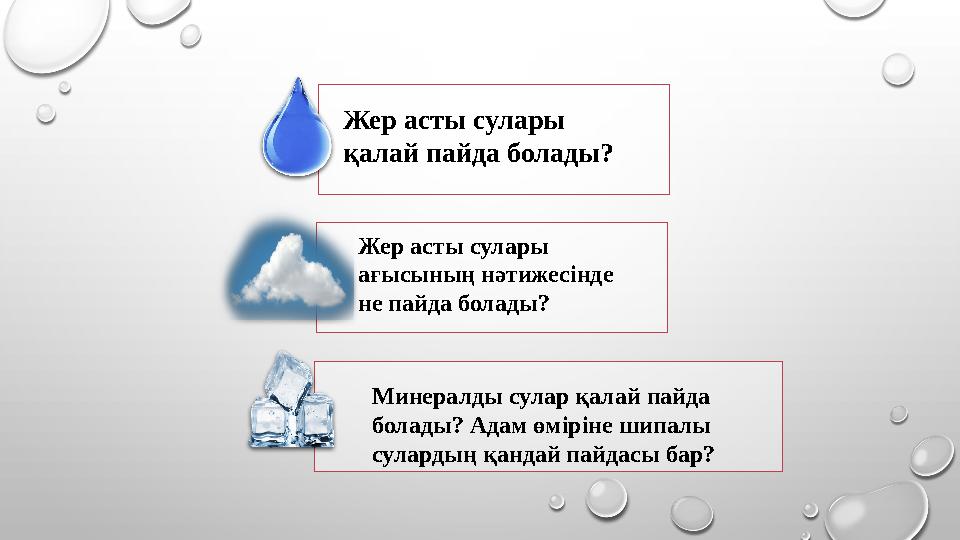 Жер асты сулары қалай пайда болады? Жер асты сулары ағысының нәтижесінде не пайда болады? Минералды сулар қалай пайда