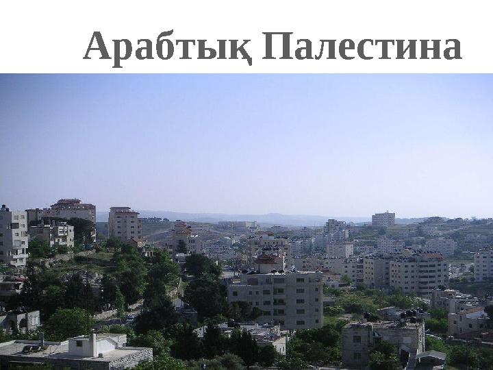 Арабтық Палестина