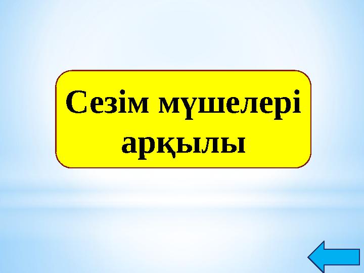 Сезім мүшелері арқылы