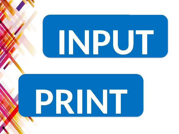 INPUT PRINT