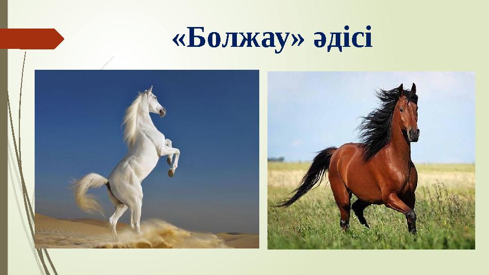 «Болжау» әдісі