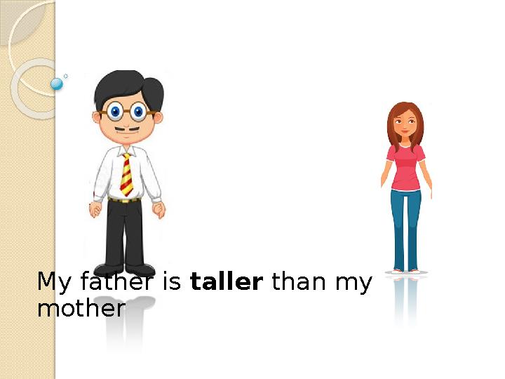My father is taller than my mother