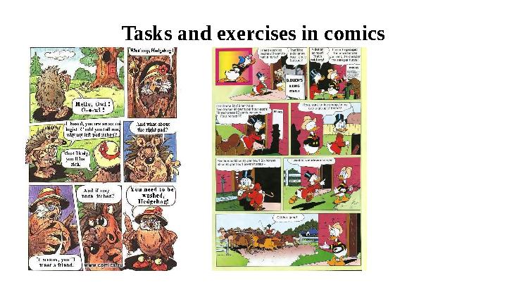 Tasks and exercises in comics Tasks and exercises in comics