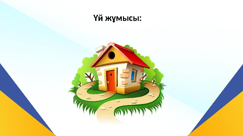 Үй жұмысы: Үй жұмысы: