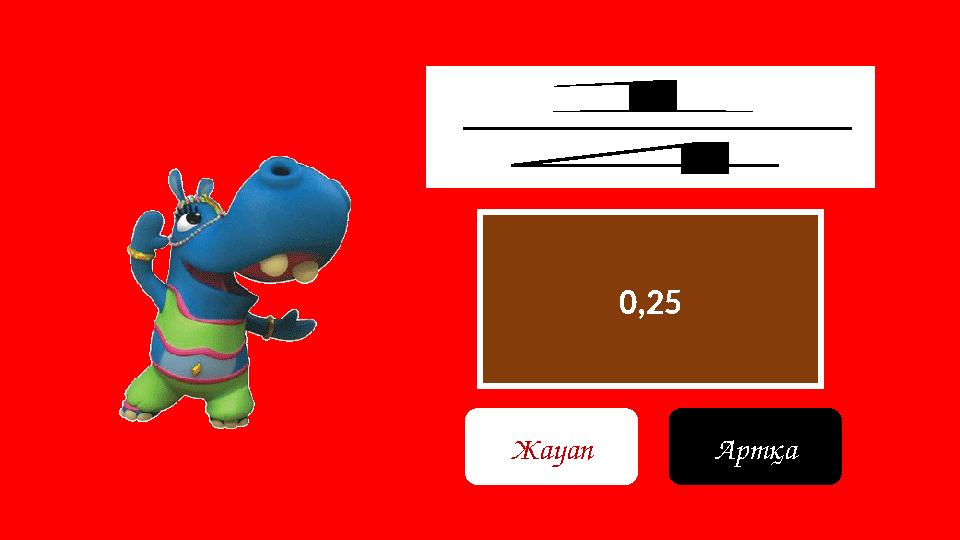 0,25 1 4 Жауап Артқа