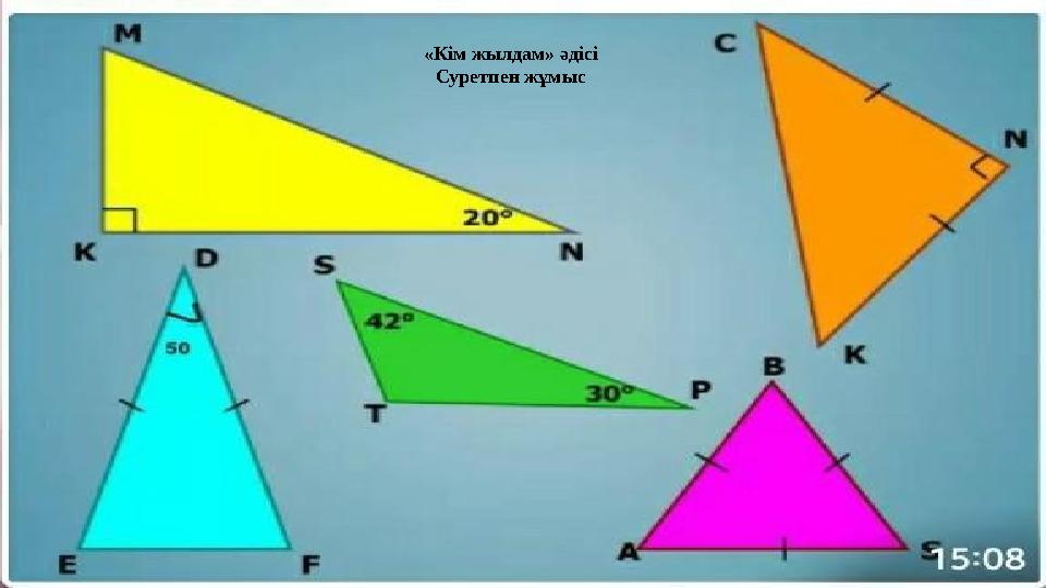 «Кім жылдам» әдісі Суретпен жұмыс «Кім жылдам» әдісі Суретпен жұмыс