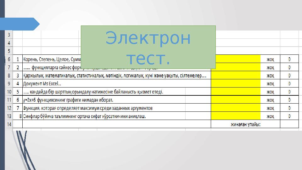 Электрон тест.