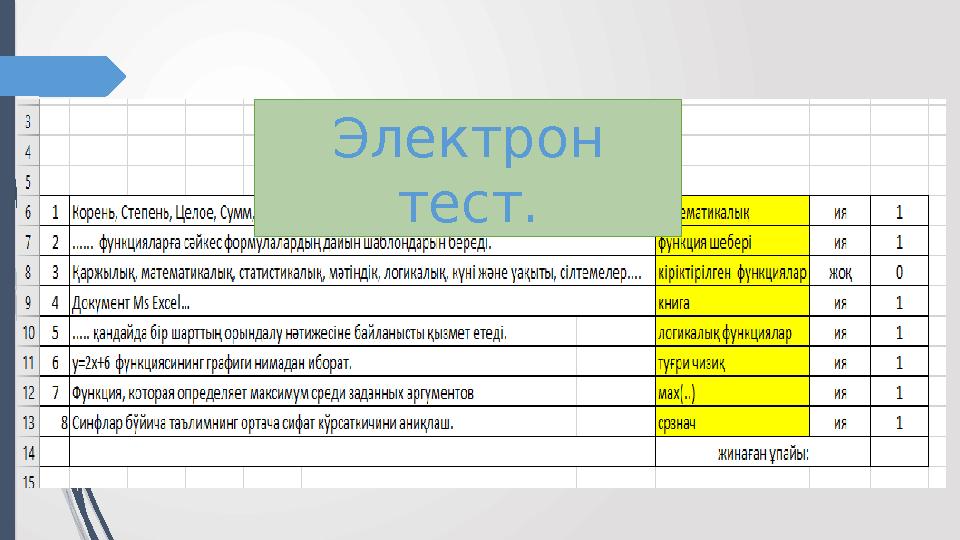 Электрон тест.
