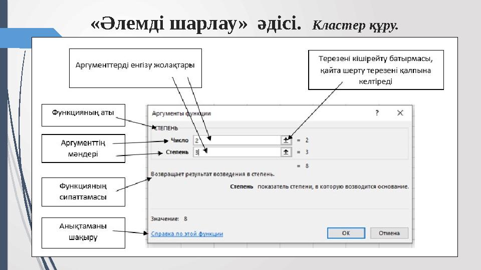 «Әлемді шарлау» әдісі. Кластер құру.