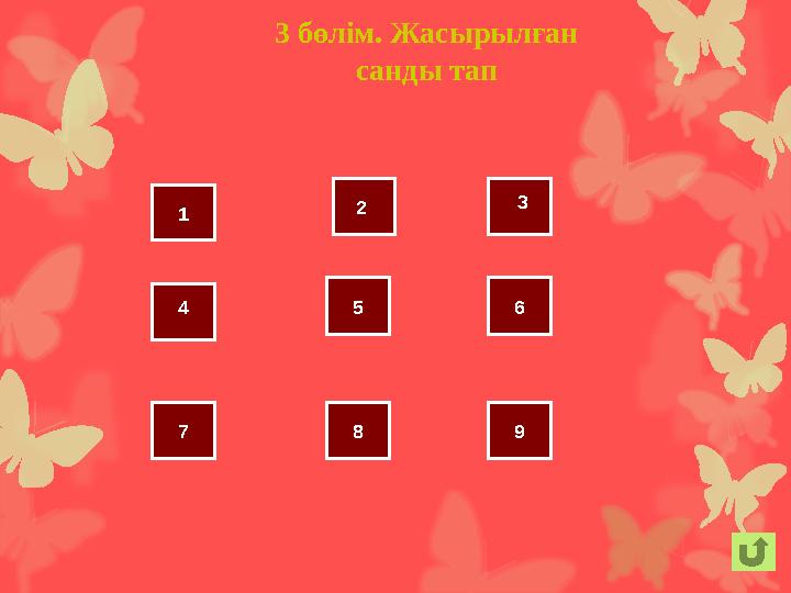 3 бөлім. Жасырылған санды тап 1 2 3 4 5 6 7 8 9