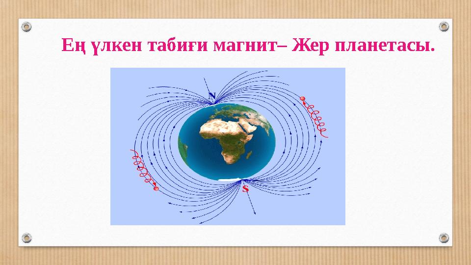Ең үлкен табиғи магнит– Жер планетасы.