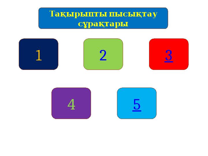 Тақырыптыпысықтау сұрақтары 1 2 3 4 5