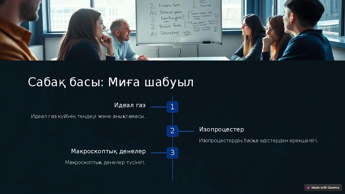 Сабақ басы: Миға шабуыл 1 Идеал газ Идеал газ күйінің теңдеуі және анықтамасы. 2 Изопроцестер Изопроцестердің басқа әдістерден