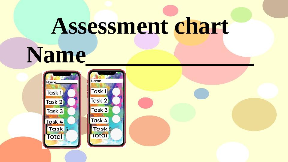 Assessment chart Name______________ 5 5
