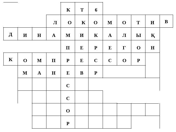 К Т 6 Л О КО М О Т И В Д И Н А М И К А Л Ы Қ П Е Р Е Г О Н К О М П Р Е С С О Р М А Н Е В Р С С О Р