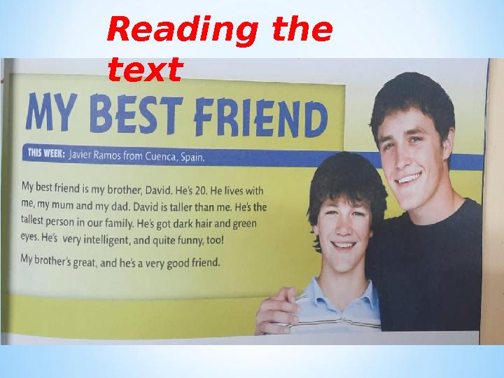 Reading the text