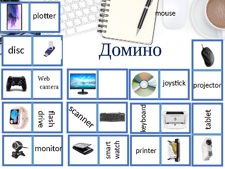 Web camera joystick disc monitor mouse projector t a b le t plotter printer k e y b o a r d s c a n n e r fl a s h d r iv e s