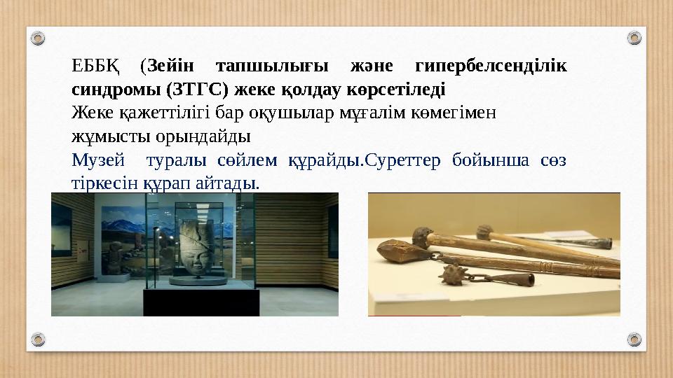 ЕББҚ (Зейін тапшылығы және гипербелсенділік синдромы (ЗТГС) жеке қолдау көрсетіледі Жеке қажеттілігі бар оқушылар мұғалім көмег