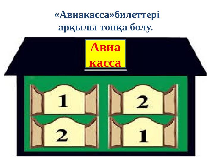 «Авиакасса»билеттері арқылы топқа бөлу. Авиа касса