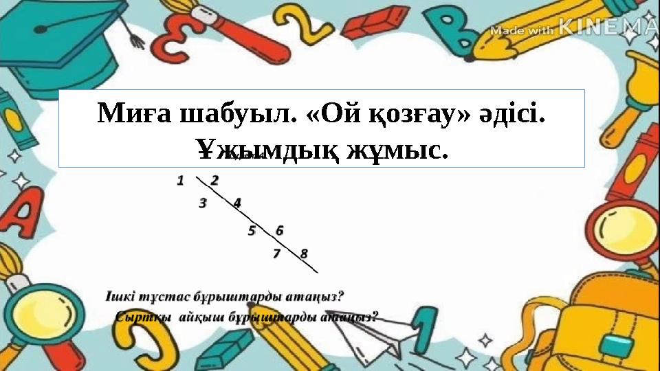 Миға шабуыл. «Ой қозғау» әдісі. Ұжымдық жұмыс.