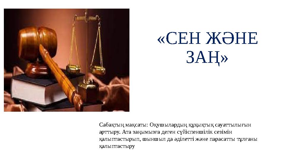 Сен және заң презентация